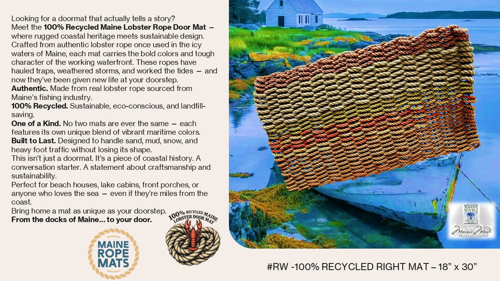 RECYCLE / UPCYCLE - Handcrafted Woven Maine Rope Door Mat