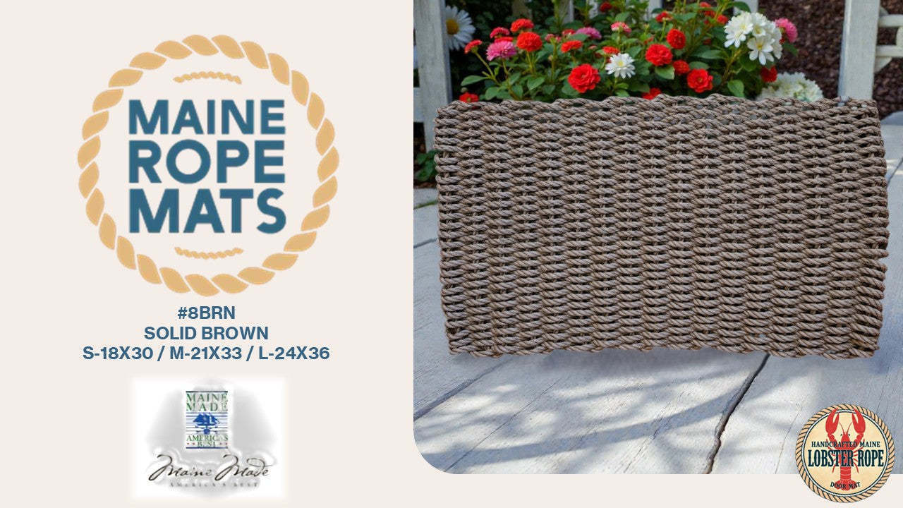 802 S - Handcrafted Woven Maine Rope Door Mat