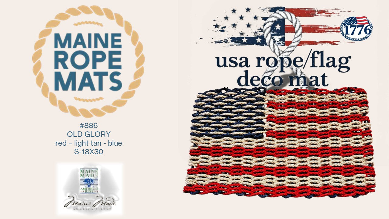 FLAG DECO MATS - Handcrafted Woven Maine Rope Door Mat